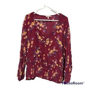 Maurices Floral Long Sleeve Blouse 3X
